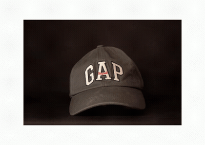 Grey Gap Baseball Cap GIF
