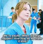 Grey's Anatomy Meredith Being An Adult
