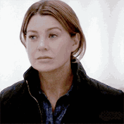 Grey's Anatomy Series Ellen Pompeo As Dr. Meredith Grey Shaking My Head GIF