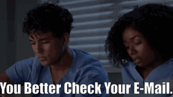 Grey's Anatomy You Better Check Your Mail GIF