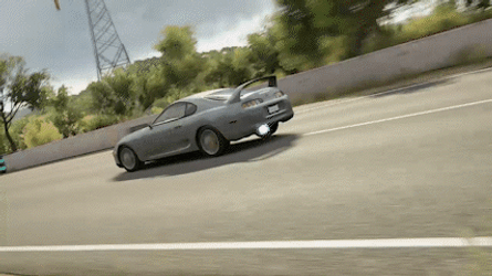 Grey Toyota Supra Montage GIF