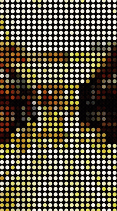 Grid Of White Dots On Dark Background GIF