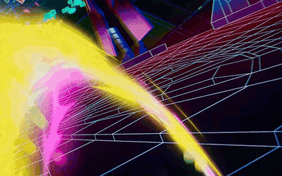 Grid With Yellow Beam GIF