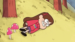Gril In Gravity Falls Rolled In The Grass GIF