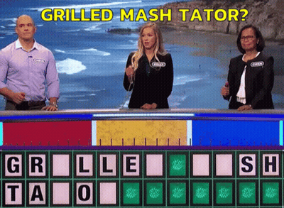 Grilled Mash Tator On Wheel Of Fortune GIF
