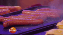 Grilling Juicy Hot Dog Happy Labor Day  GIF