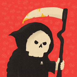 Grim Reaper Dripping Scythe GIF
