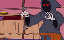 Grim Reaper Falling Down The Simpsons GIF