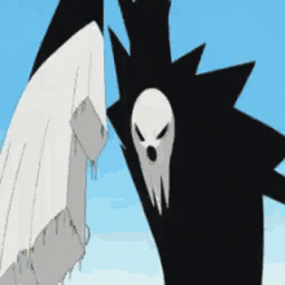 Grim Reaper Holding Cross GIF