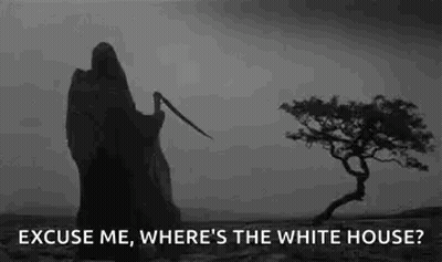 Grim Reaper Holding Cup Of Hot Sauce GIF