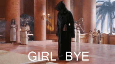 Grim Reaper In Black Robe Saying Girl Bye GIF