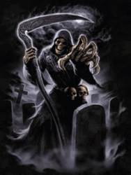 Grim Reaper Reaching Out Ahead GIF