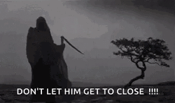 Grim Reaper Silhouette Dark Night GIF