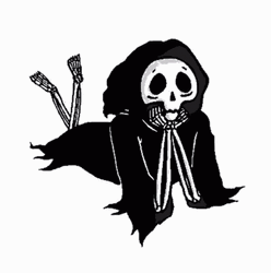 Grim Reaper Skeleton Waiting