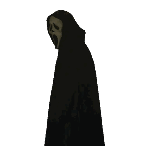 Grim Reaper With Hood And Screaming Mask Sticker