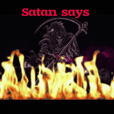 Grim Reaper With Scythe Satan Says GIF