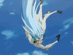 Grimmjow Attacking From Air GIF