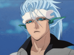 Grimmjow Looking Confused In Bleach  GIF