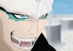Grimmjow Showing Off His Fangs GIF