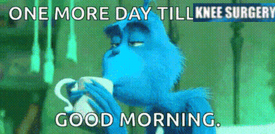 Grinch Drinking Coffee Says One More Day Till Knee Surgery Good Morning GIF