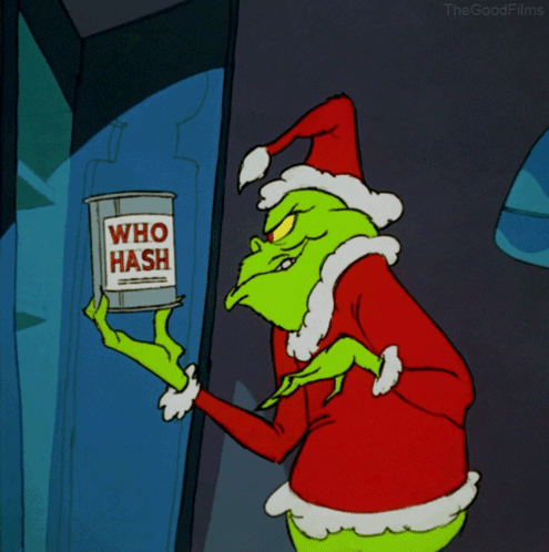 Grinch Is Holding A Can Of Who Hash In His Hand GIF