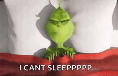 Grinch Lying In Bed Saying I Cant Sleep GIF