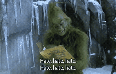 Grinch Reading Hate Book GIF