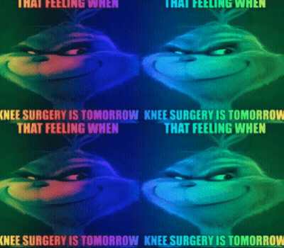 Grinch Saying Knee Surgery Is Tomorrow GIF