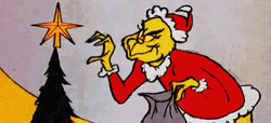 Grinch Stealing Christmas Star GIF