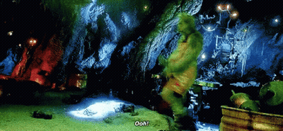 Grinch Walking Through Cave Saying Ooh GIF