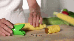 Grinding Fake Corn Experiment GIF