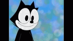 Grinning Felix The Cat GIF