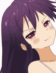 Grinning Girl Anime Eye Brows Raising GIF