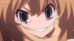 Grinning Taiga Aisaka GIF