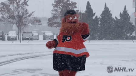 Gritty Catching Snowflakes GIF