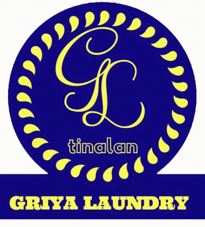 Griya Laundry Logo Blue Circle Letter G GIF