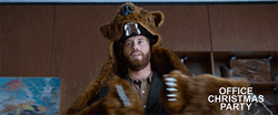 Griz Coat Office Christmas Party GIF