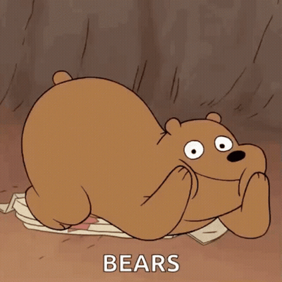 Grizzly Bear From We Bare Bears Laying Down GIF