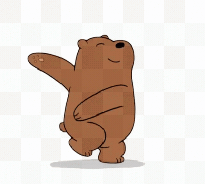 Grizzly Bear From We Bare Bears Walking GIF