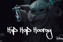 Grogu Hip Hip Hooray GIF