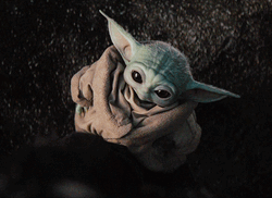 Grogu Holding Mandalorian GIF