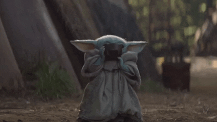 Grogu Sipping Tea GIF