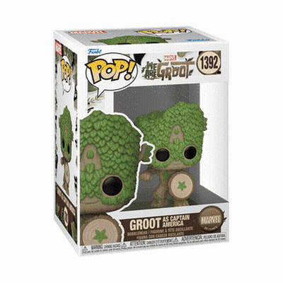 Groot As Captain America Funko Pop In Box GIF