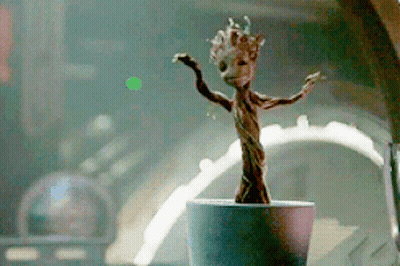 Groot Figurine In Pot GIF