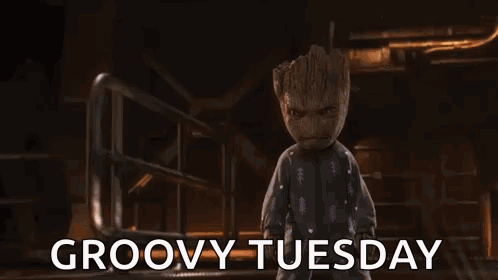 Groot From Guardians Of The Galaxy 2 With Groovy Tuesday GIF