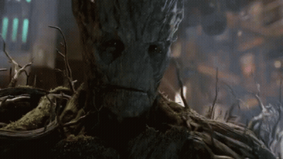 Groot Looking At Camera With Mouth Open GIF