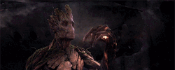 Groot Raising Glowing Hands GIF