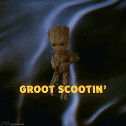 Groot Scooting Moves GIF