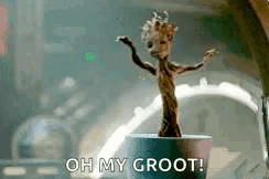 Groot Statue Dancing GIF