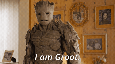 Groot Statue Saying I Am Groot GIF